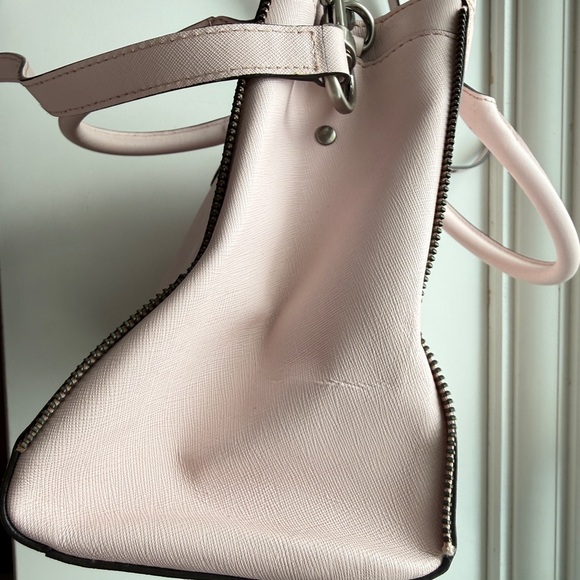 Rebecca Minkoff Amorous Satchel Pink Saffiano Leather Top Handle Bag